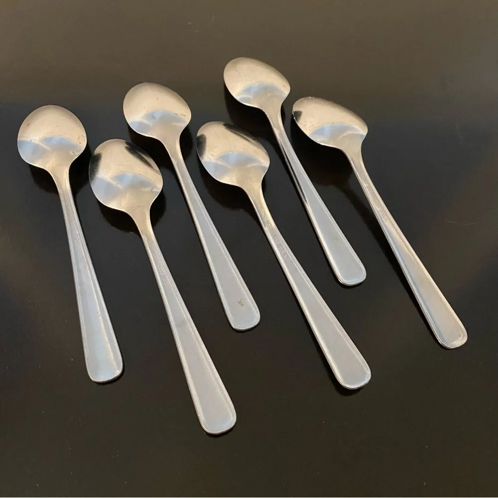 Set of 6 Vintage Oneida Thor Stainless Steel 6.25” Teaspoons 🥄